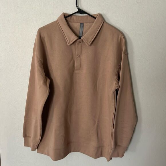 Mondetta Ladies' Collared Fleece Pullover Top - Picture 3 of 12